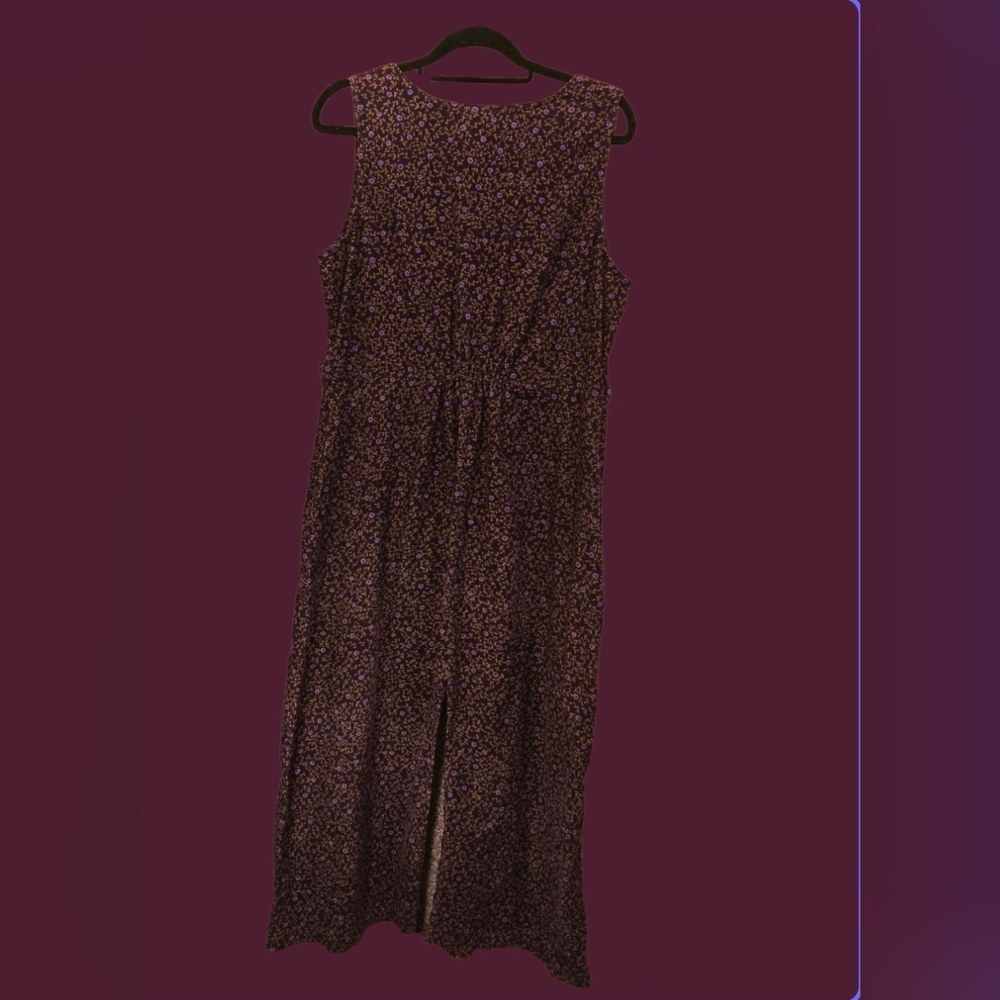 Bobbie Brooks Black Floral Midi Dress